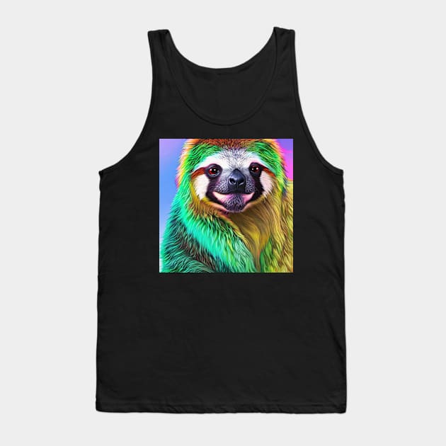 Rainbow Sloth T-Shirt: Colorful and Cute Shirts for Sloth Lovers Tank Top by PreDope